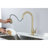 Pull Out Spray Kitchen Faucet In Brushed Gold, Stainless Steel Element, 360 Rotating Nozzle, Corrosion & Rust Prevention Aspect-932776267
