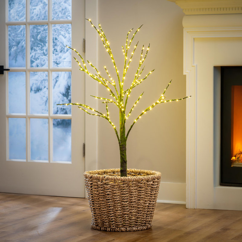 LED Indoor/Outdoor Artificial Mossy Tree, 48"H