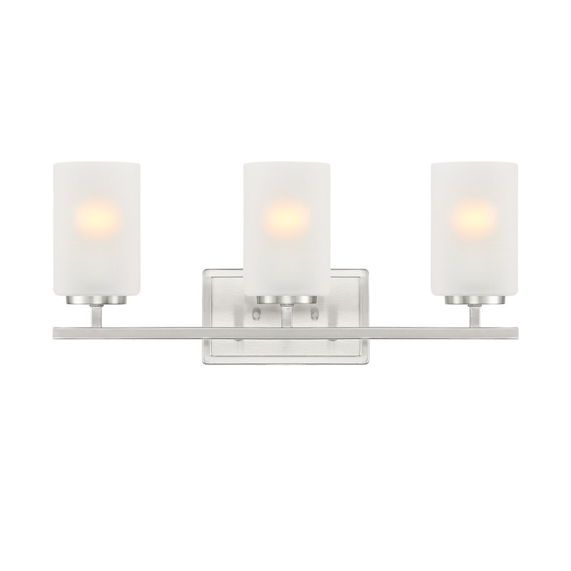 Éclairage pour meuble-lavabo à intensité variable Charvic Light, Nickel brossé, 3