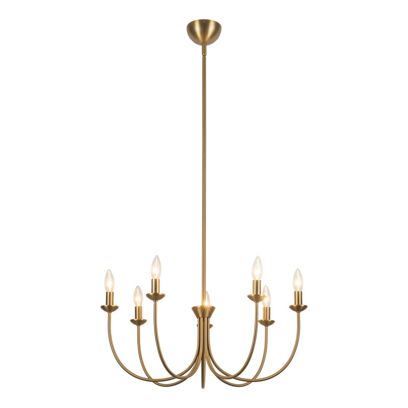 Lustre en or brossé 26 po Ember, Or brossé