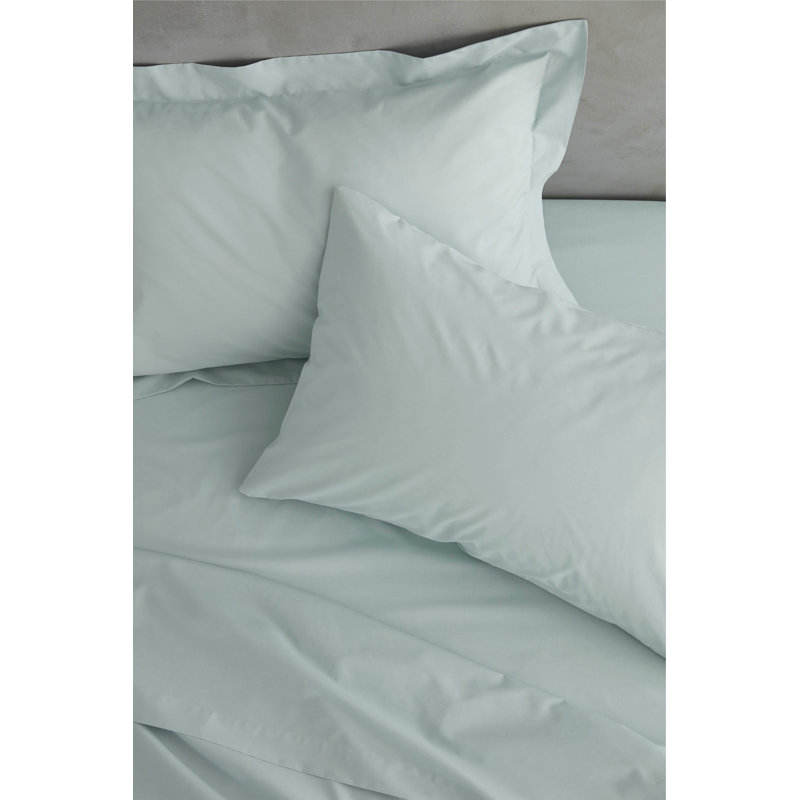 Easy Iron Percale Extra Deep Fitted Sheet, Duckegg, Double (4'6)