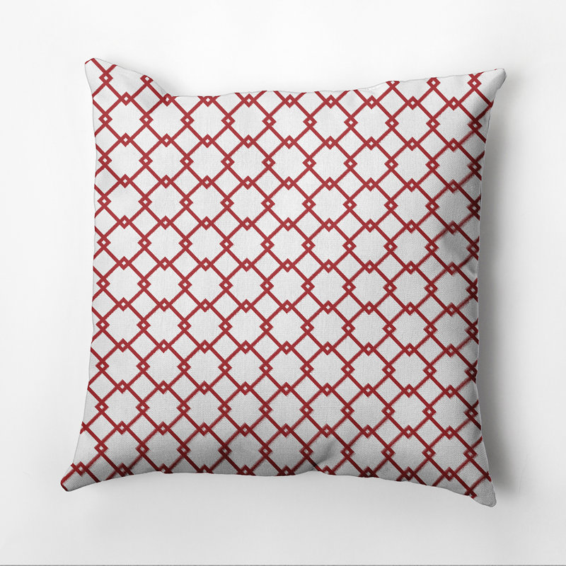 Holiday Brights Geometric Reversible Throw Pillow, 20"x20", Off-White / Bulb