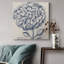 « indigo floral on lin iii », reproduction de peinture sur toile tendue-866068769