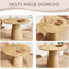 Table de salle à manger circulaire en bois de 43 pouces, table ronde minimaliste moderne, panneau de fibres à densité moyenne-582543985