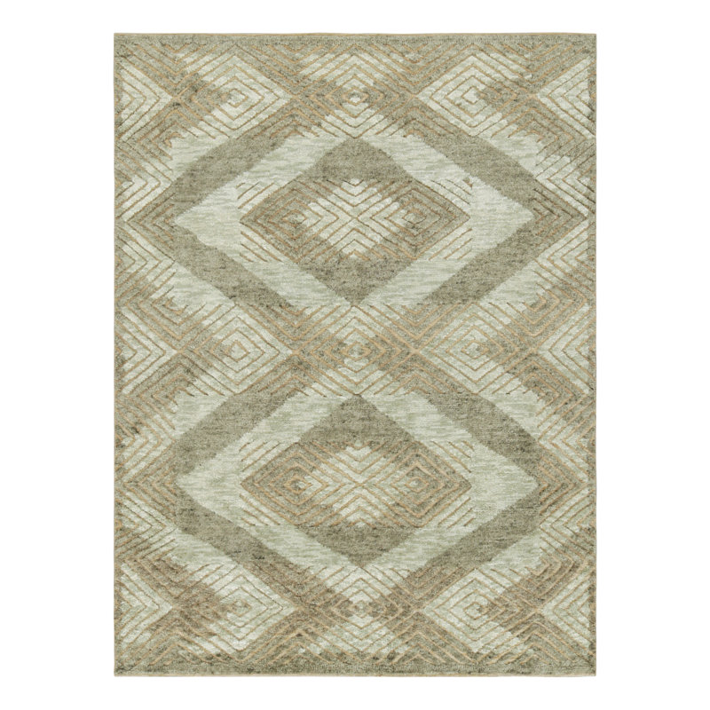 Moroccan Hand Knotted Geometric Area Rug, Rectangle 10' x 14'