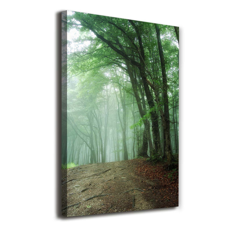 Fog In The Forest - Wrapped Canvas Print