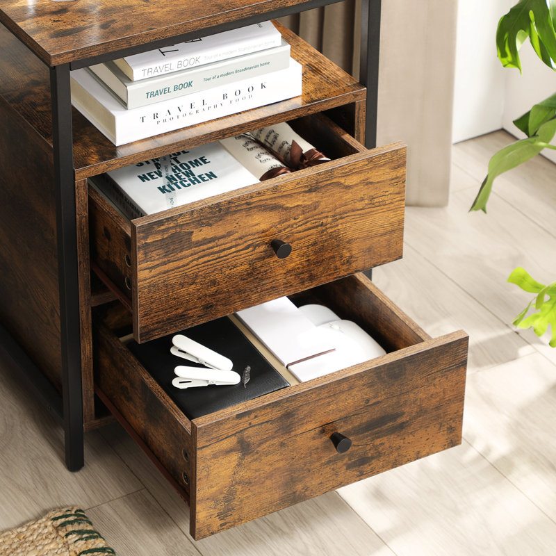Agit 45cm W Steel Bedside Table