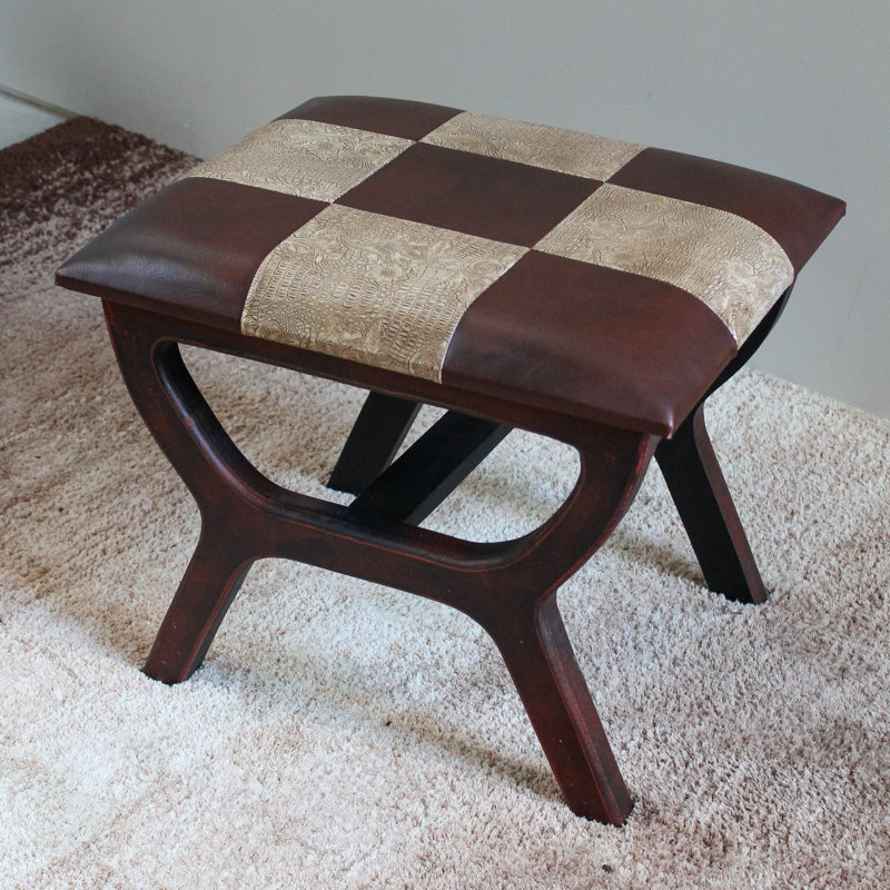 Solid + Manufactured Wood Accent Stool, Mix