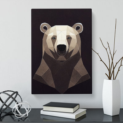 Refugio Polar Bear Suprematism - Wrapped Canvas
