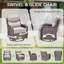 Ensemble de conversation de patio en osier pour 5 personnes avec chaises pivotantes et coussins de 6 po d'épaisseur Wickes Haven-120284870-120284872