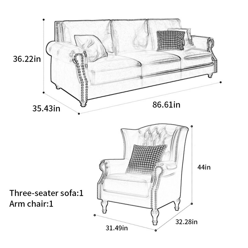 Retro American style sofa