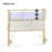 Headboard with 3-Tier Storage Shelves, Velvet Upholstered Head Board with 2 Outlets, USB Ports & LED Light, Soft Backrest for Queen Size Bed, White and Gold-984979042-985306067