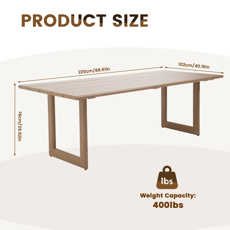 Assembly Free Dining Chair, Quick-Assembly Dining Table, Wood-Grain Aluminum Dining Chair, Weather-Resistant, Waterproof, UV-Resistant Ideal for Gardens, Patios, and Kitchen (1 Table and 4 Chairs)