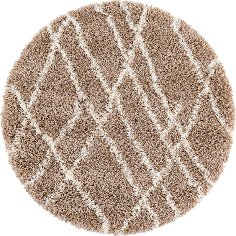 Geometric Indoor Rug, Round 3'3"
