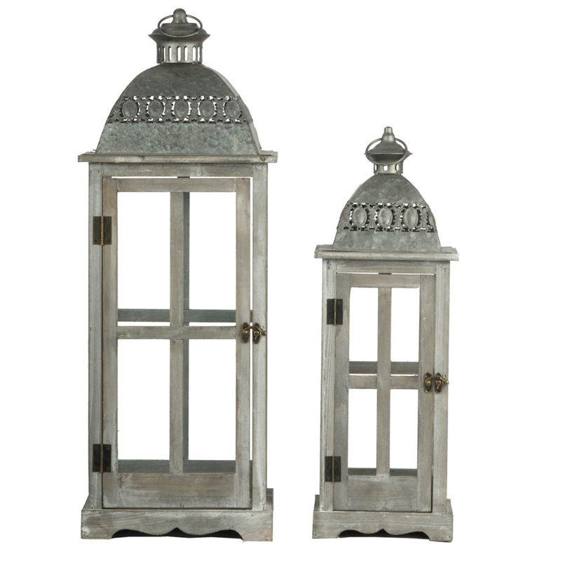 Bougie lanterne en bois décorative, porte-lanterne ouragan