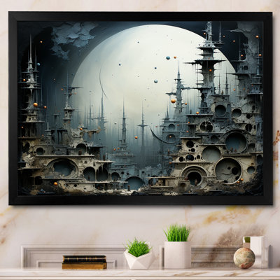 Surrealism moonlight World Cultures temple - Surrealism Landscape Wall Art