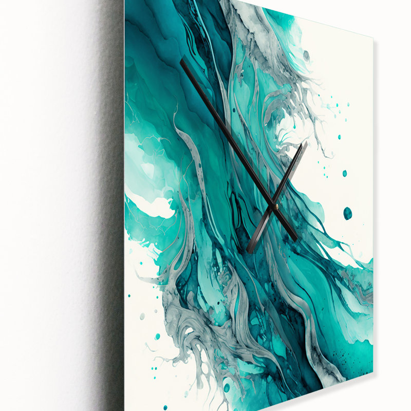 Hidaya - Horloge murale abstraite à encre liquide, Grand