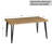 Carveth Rectangular Medium Wood Top Metal Legs Country Style Dining Table-157249899