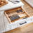 Rev-A-Shelf Dual Row Trimmable Knife Block Drawer Organizer Insert