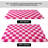 Pink and Rose-Red Plaid Patchwork Area Rug Suitable for Living Rooms, Bedrooms, and Children's Rooms-1019347579-1019347582