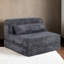 Canapé à compression Mahjong, canapé-lit convertible au sol, canapé modulaire modulaire désossé DIY, aucun assemblage requis, tissu polaire circulaire, canapé simple surdimensionné avec 1 coussin, gris foncé-794438466
