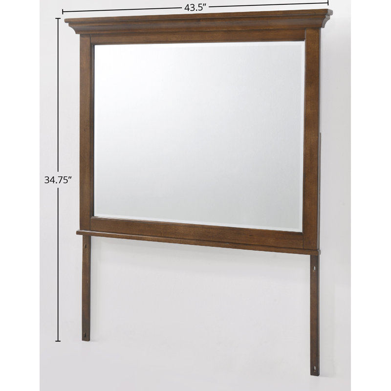 Tuscan Brown Wood Transitional Landscape Mirror