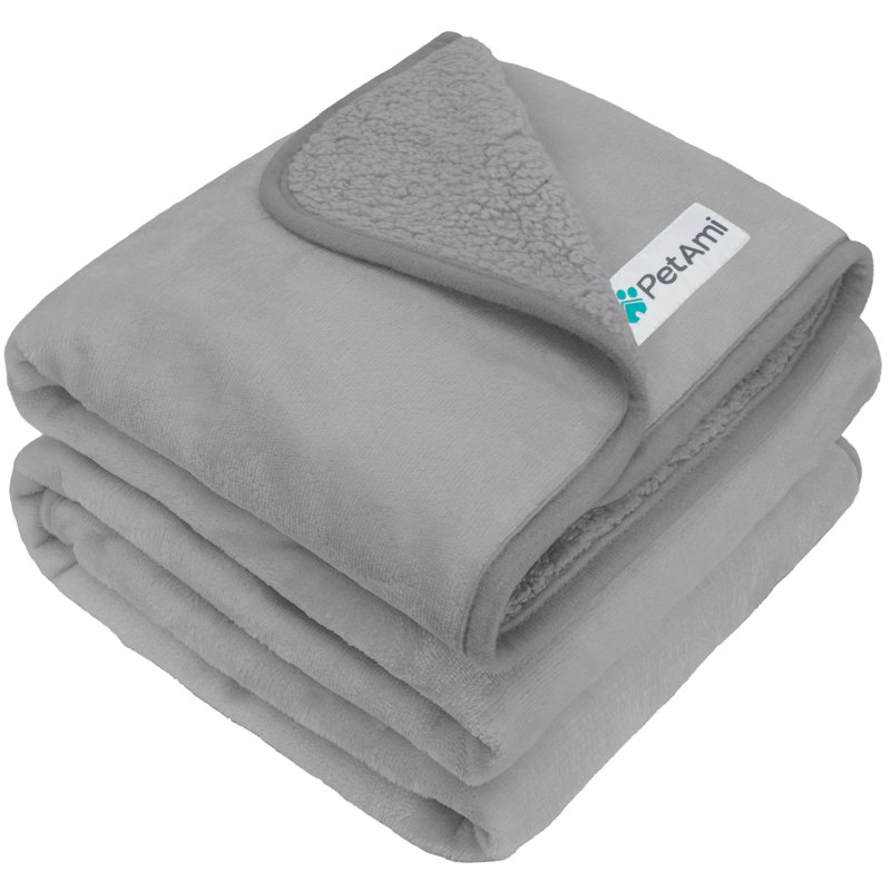 Polaire de polyester, Gris clair, 60 po x 80 po