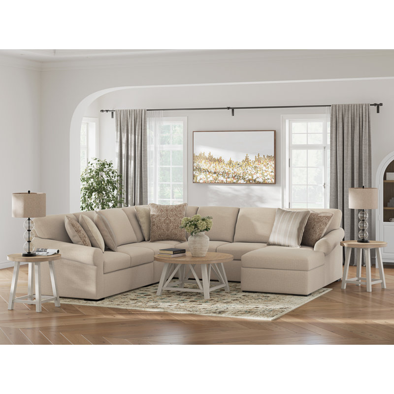 Canapé modulaire 5 pièces avec chaise LadyMae, Orienté à droite