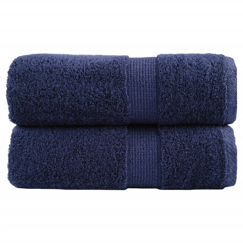 Premium Bath Towels SOLUND 600Gsm, Navy Blue Duplicate, Hand Towels - 2 Pack, 50cm L x 30cm W