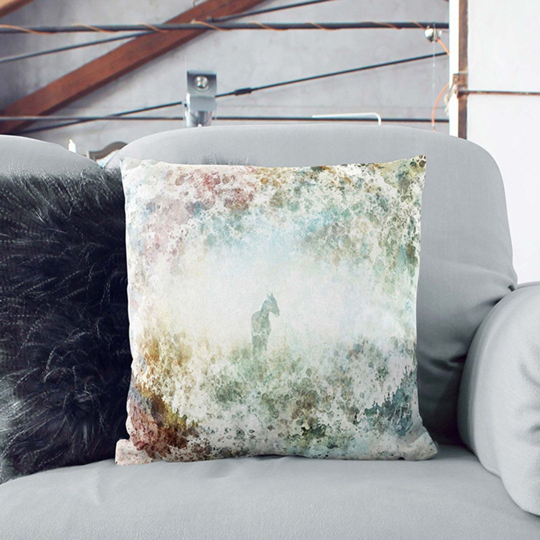 Horse in the Mist Cushion with Filling