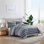 Ensemble de housse de couette réversible en coton bleu marine Nautica