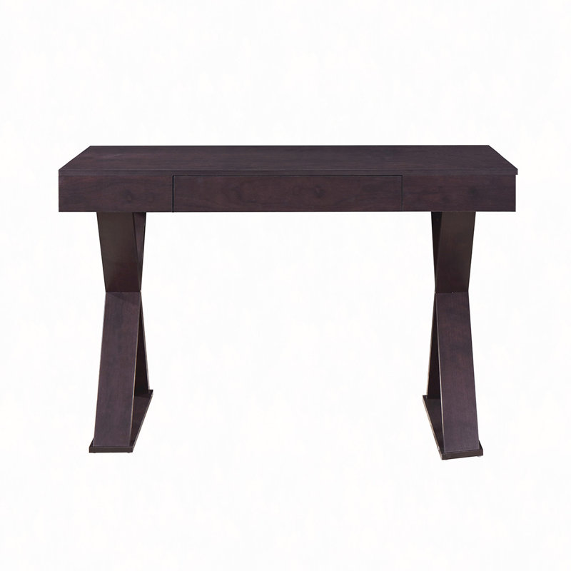 Bureau d'écriture tendance avec tiroir, espresso