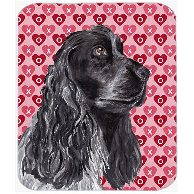 The Holiday Aisle Cocker Spaniel Valentine's Love Rectangle Glass Cutting Board