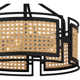 Ruvim 3 Light Rattan Semi Flush Mount
