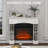 Ornate Freestanding Fireplace Mantel, Classic Baroque Style With Detailed Carving, No Installation Needed, White Finish, 45.3" W X 39.4" H