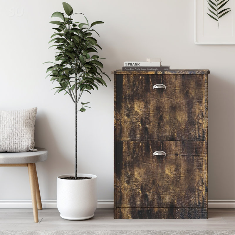 8 Pair Shoe Storage Cabinet, Retro