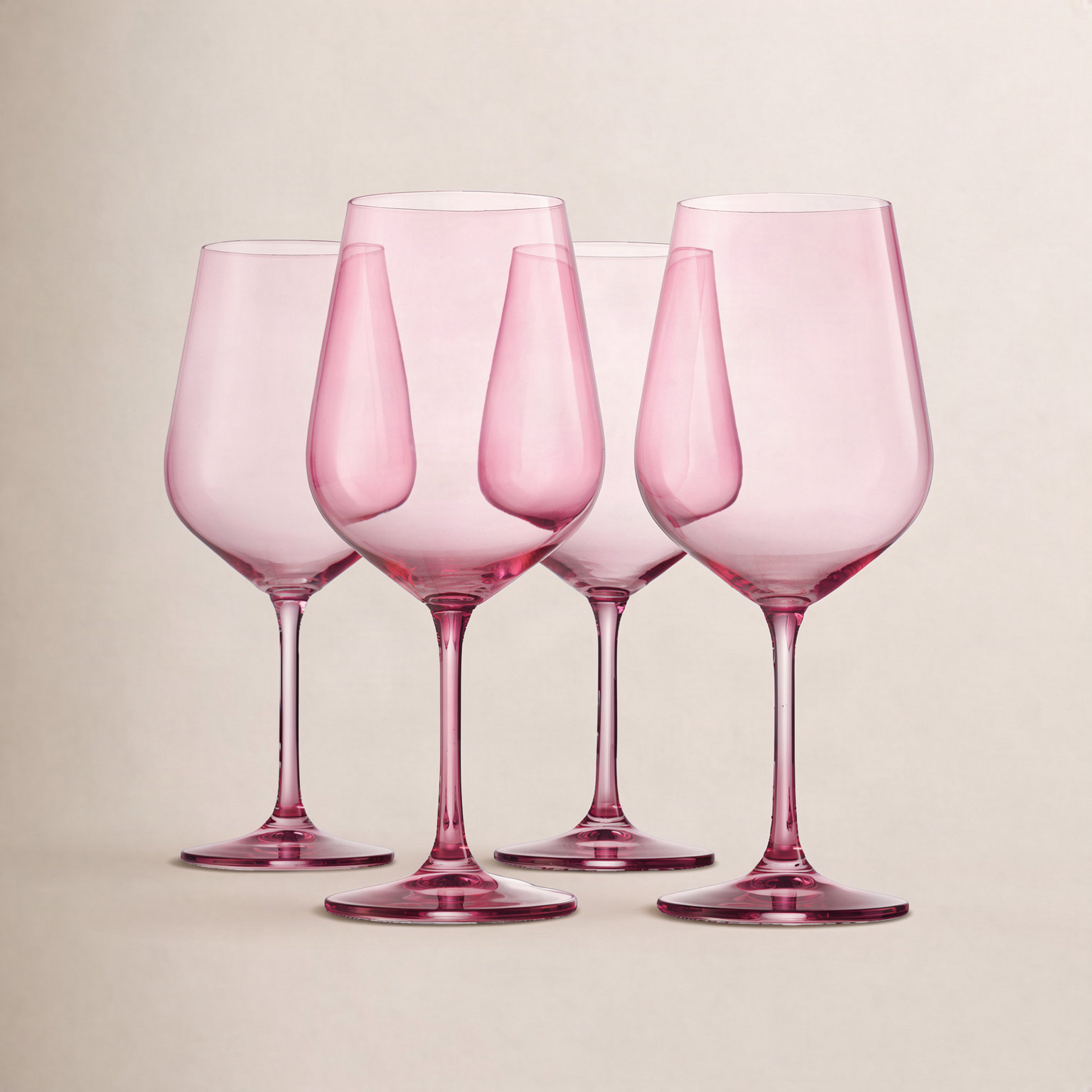 Amelia Crystal Red Wine Glass, Rose