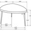 Table basse et de bout triangulaire noire en bois de manguier, avec rebords arrondis Une construction pour le salon 2 pièces en noir, pieds en fer évasés