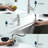 Stainless Steel Kitchen Sink Faucet With Pull-Down Sprayer, Single Handle 1 Hole High Arc 360° Rotating Kitchen Faucet With Soap Dispenser-113571517