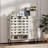 44.3"Farmhouse Sideboard Cabinet With Storage,Coffee Bar Console Table With Storage,Rustic Storage Cabinet With Arched Lattice Doors And Drawer -  For Living Room,Kitchen, Entryway Retro