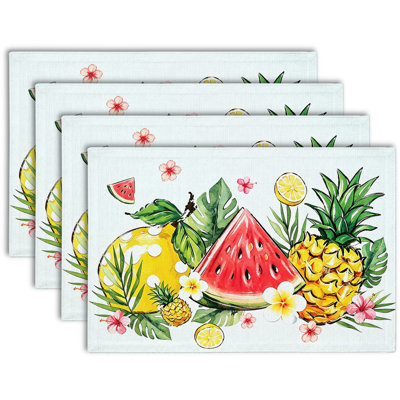 4-Piece Polyester Rectangle Placemat