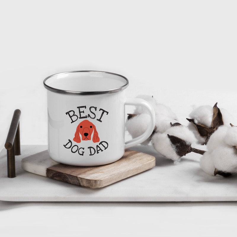 Grande tasse à café « Best Dog Dad », Setter irlandais