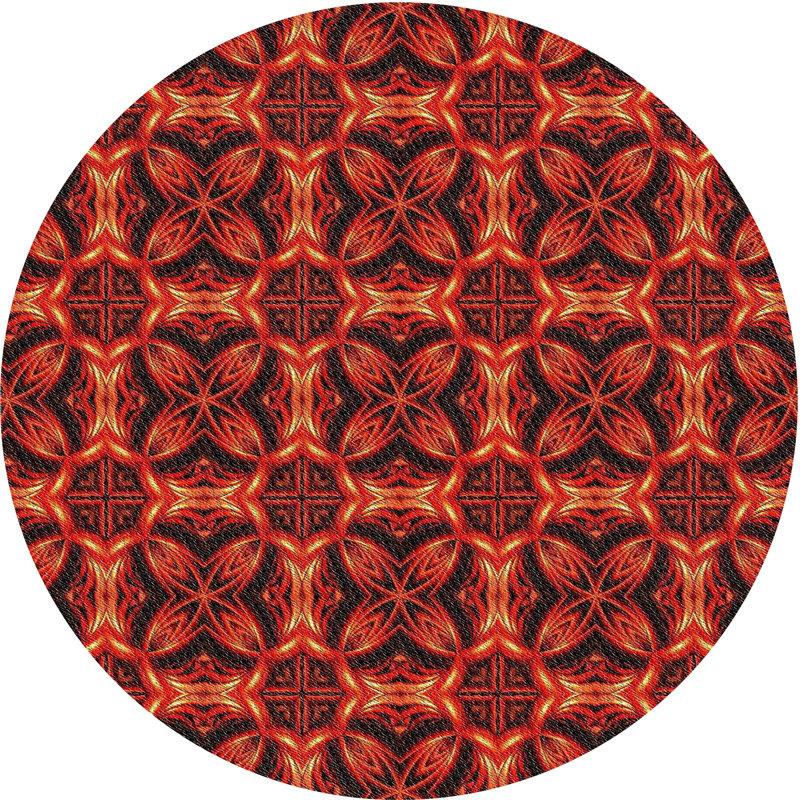 Geometric Indoor Rug, Round 6'