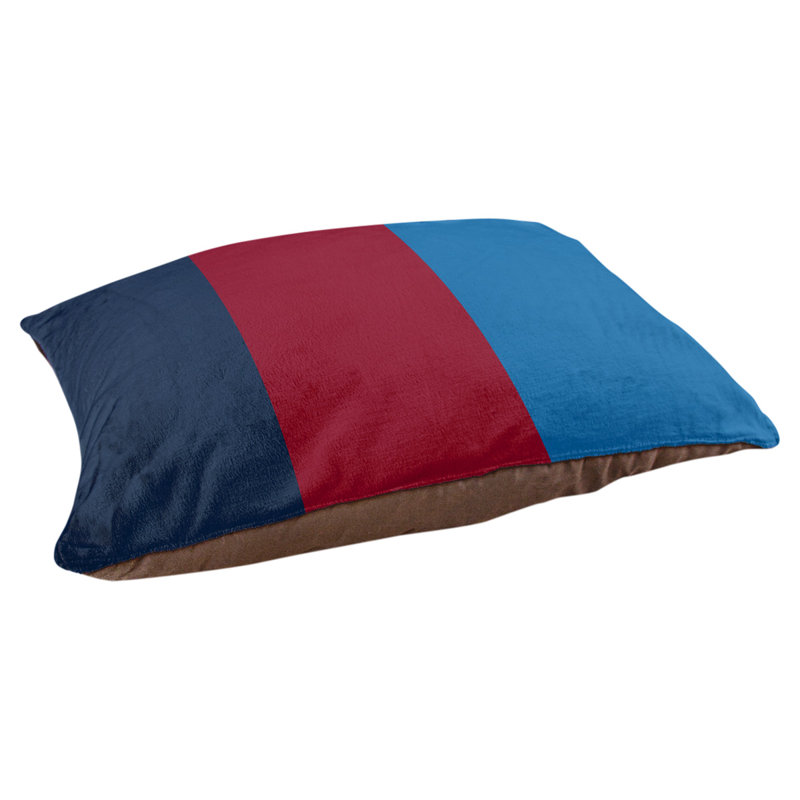 Coussin pour chien hockey Las Vegas, Grand (l 50 po x P 40 po x H 17 po), Bleu nuit polaire / rouge / bleu aviateur