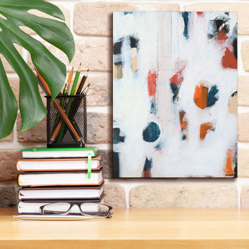 «Out Over There 1» par Jan Weiss, art mural sur toile, H 16 po x l 12 po x P 0,75 po