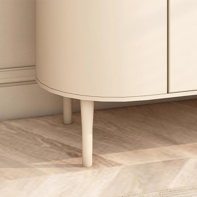 Armoire de rangement simple en bois massif de luxe léger, Beige