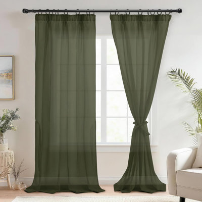 Semi Sheer Curtain Panel Pair