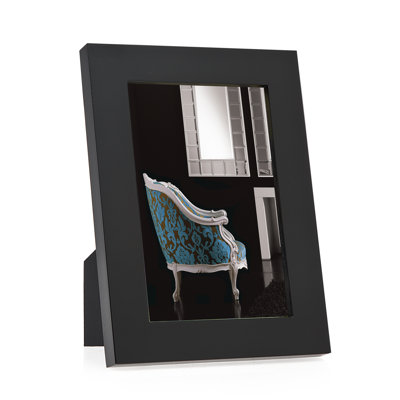 Black Embossed Picture Frame with Mat