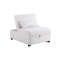 Chaise blanche avec lit convertible et canapé-lit contemporain en tissu