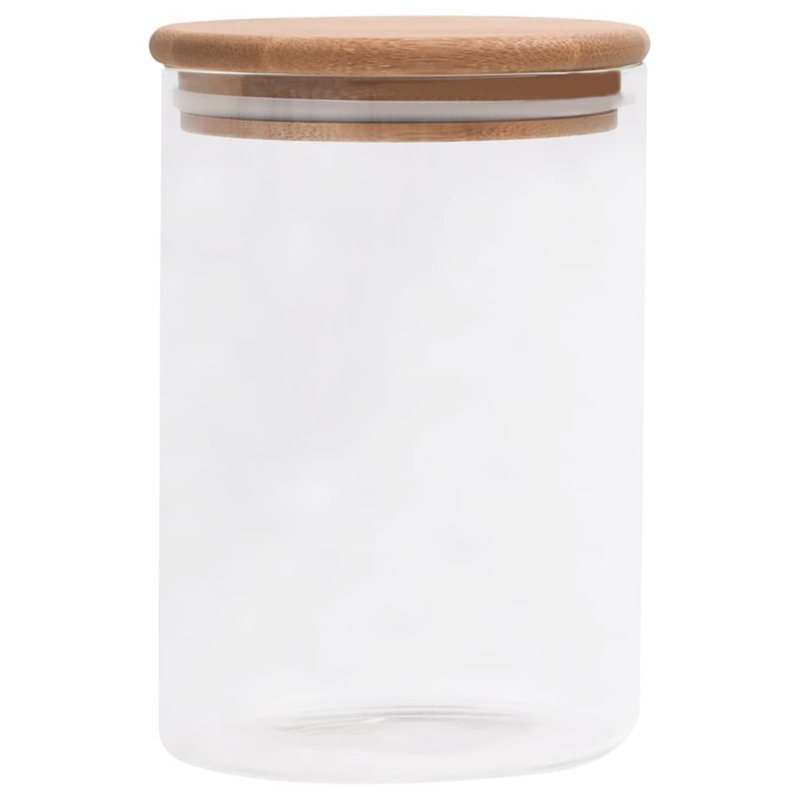 Glass Canister - Set of 4, 7.87cm H x 10.62cm W x 10.62cm D